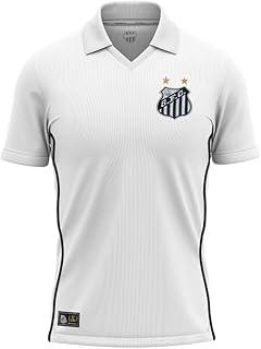 CAMISA RETRÔ SANTOS 2010 BRANCA. ESCUDO BORDADO, MASCULINA