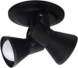 Spot Duplo De Sobrepor Direcionável Teto Sala 2 E27 (Preto)