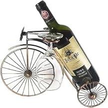 Suporte Para Vinho Decorativo Adega De Mesa Bike Porta Garrafa e Suporte para Taças Bicicleta Premium