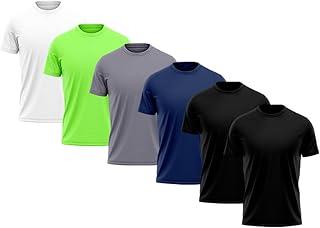 Kit 6 Camisetas Masculina Dry Fit Proteção Solar UV Térmica Academia Treino Caminhada Esporte