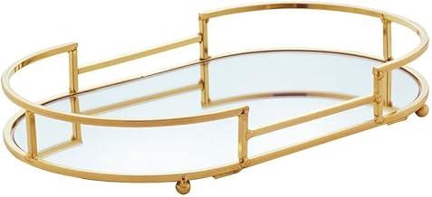 Bandeja Decorativa de Metal Dourada 26cm x 16cm x 4cm - Wolff