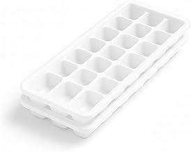 Forma de Gelo 21 Cubos Bandeja para Freezer Molde de Gelo Plástico Rígido Fácil de Desenformar para Bebidas