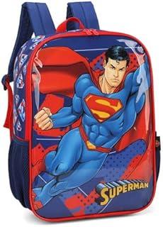luxcel, Mochila De Costas Infantil Menino Escolar Luxo Super Man Cor:Azul