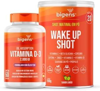 Biogens Kit Imunidade, Vitamina D3 2.000 UI, Wake Up Shot, Zinco Quelato, Vitamina C, Própolis