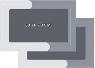 Kit Com 2 Tapetes Mágicos Antiderrapante Super Absorvente De Secagem Rápida Para Banheiro E Casa