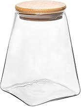 WOLFF - Porta Mantimento de Vidro Borossilicato com Tampa de Bambu 750ml