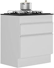 Balcão Cozinha para Cooktop 70cm com Rodapé 1 Porta 1 Gaveta Veneza Multimóveis V2118 Branco
