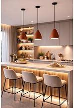 Lustre Luminária de Teto 3 Pendente em Ceramica Moderno URBAN E27 Cozinha Bancada Sala Bivolt (KIT - TERRACOTA)