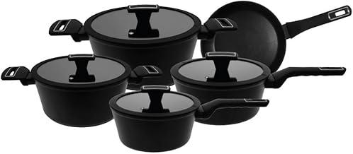 Haüskraft -Jogo de panelas Manhattan preto 5 peças