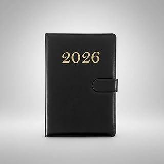 Agenda 2026 Couro Executiva Semanal 80 Folhas Capa Planner Fino Trabalho Com Fecho Ímã