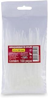 Force Line Abracadeira Nylon Branca 2 5X100Mm Pct. C/100
