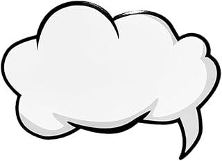 Quadro Branco Magnético Balão de Fala, com Caneta. Lousa Magnética Decorativa p/Recado. Imã p/Anotações em Geladeira (Nuvem)