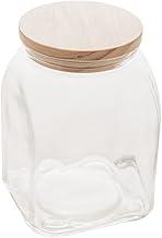 LYOR - Porta Mantimento de Vidro com Tampa de Bambu 1L