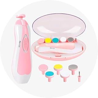 Lixa de Unha Elétrica para Bebê - Com Luz LED, Silenciosa e Portátil - 6 Cabeças de Lixa Infantil Recém-Nascido - Aparador de Unha Seguro - Cortador de Unha Elétrico para Bebês e Crianças - Shop100 (Rosa)