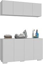 Conjunto Lavanderia Multiuso Armário Aéreo e Balcão 4 Portas Multimóveis Mp5054 Branco