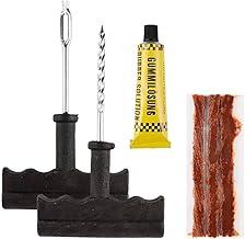 Kit Profissional para Reparo de Pneus sem Câmara, com Escariador, Aplicador, Cola e 5 Tiras de Reparo, Portátil para Emergências em Carros e Motos