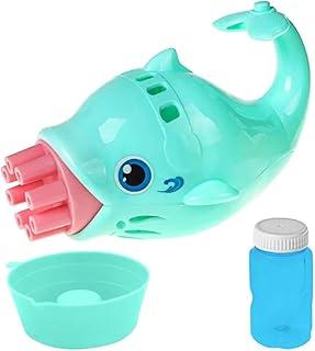 Lançador de Bolhas de Sabão Golfinho Elétrico Automático, Brinquedo Infantil com Máquina de Bolhas, Rosa ou Azul