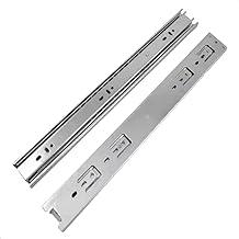 Par Corrediça Telescópica 45cm para Gaveta – Trilho Telescópico Mini Light 450mm – Corrediça Metálica Zincada para Armário, Gabinete e Móveis – Capacidade até 25kg