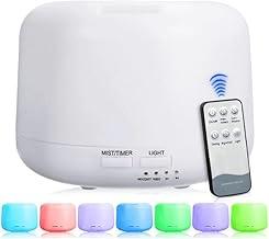 Aromatizador Umidificador e Difusor de Ar Ultrassônico 300ml com LED 7 Cores para Aromaterapia e Ambiente