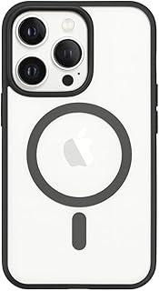 Capinha Case Capa Transparente Magnética Anti Impacto Com Bordas Elevadas Anti Amarelamento Para iPhone (Preto, iPhone 13/14)