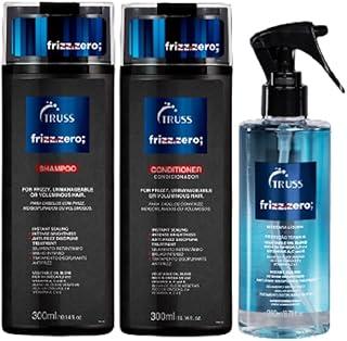 Kit Truss Frizz Zero | Shampoo, Condicionador e Máscara Líquida para Controle de Frizz e Brilho