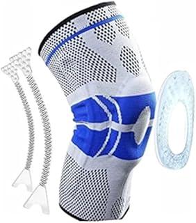 Joelheira DE Compressão Spandex 3D, Ortopédica Anel De Silicone E Fio Aço Flexível-Distribuição exclusiva QH Shopp Tamanho (G)