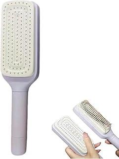 Escova de Cabelo com Sistema de Limpeza Rápida, Cerdas de Massagem e Controle de Estática