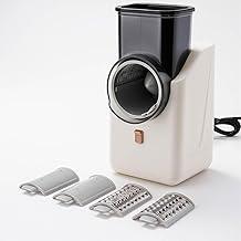 Cortador Picador Ralador Elétrico de Legumes Fatiar Ralar Cortar Legumes Batata Cenoura Ralador de Queijo (Branco)