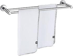 LUMAI Toalheiro de Parede Duplo em Aço Inox - Suporte para Toalhas de Banheiro 60cm