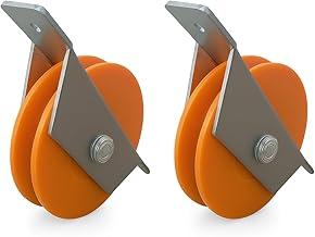 Kit 2 Roldanas Nylon Silenciosa 2 Polegadas para Portão Tipo U para Canal 1/2 pol