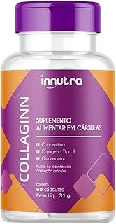 Collaginn, Colágeno Tipo 2 42mg, Condroitina, Glucosamina, 60 cápsulas, Innutra