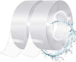 Fita Dupla Face Extra Forte 5M - Kit 2 Rolos Fita Adesiva Mágica Nano Lavável Transparente Multifuncional Potente para Pendurar Quadros, Parede, Escada