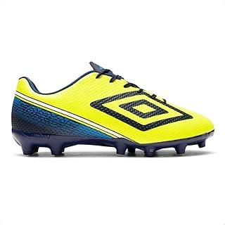 Chuteira Umbro Force Campo Amarela e Azul