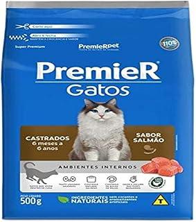 PremieR Pet Ambientes Internos Ração Seca para Gatos Castrados 6 meses a 6 Anos Sabor Salmão 7,5kg