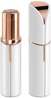 Depilador Facial Feminino Portátil, Recarregável USB, Removedor de Pelos para Rosto, Design Elegante em Branco e Rosé Gold