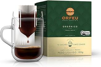 Orfeu Café Orgânico Drip Coffee, 100% Arabica, Torra Média, 10 sachet, 100g