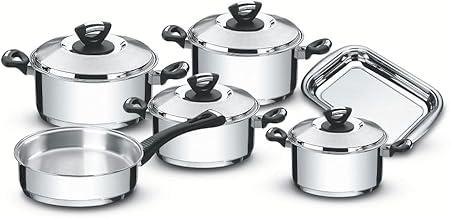 Jogo de Panelas Fundo Triplo com Cabos/Alças Baquelite, Tramontina, Solar 65720000, Inox