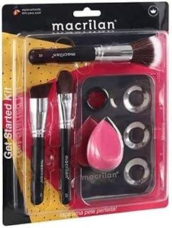 Macrilan Kit Com 3 Pincéis Para Maquiagem 1 Esponja E 1 Placa - Kp10-1