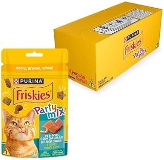FRISKIES® PARTY MIX Petisco para Gatos Adultos Camarão, Salmão e Atum 40g - Display 15 Unidades