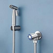 Ducha Higiênica Completa Aço Escovado – 1,30m de Mangueira, Registro 1/4 de volta e Esguicho | Design Moderno, Alta Durabilidade e Instalação simples para Banheiro e Lavabo