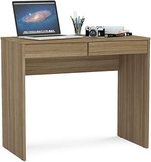 Escrivaninha Tijuca com 2 gavetas Castanho Politorno