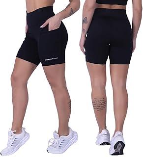 Bermuda Fitness Feminina com Bolso Cobertura, Poliamida, Alta Compressão, para Corrida e Academia, ShortLeg