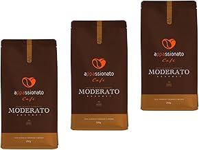 Kit 3 Café Gourmet Torrado E Moído Moderato Notas de Avelã e Caramelo 250G - Apassionato