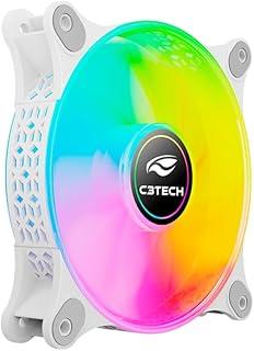 Cooler Fan Gaming para Gabinete C3Tech F9-L170WH ARGB, 12cm, Preto, com Iluminação, conector ARGB 6 pinos