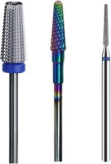 Conjunto de 3 Brocas para Unhas, Cabo de Tungstênio - Kit para Manicure e Pedicure
