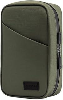 Necessaire Organizador de Cabos e Acessórios Impermeável, Material Emborrachado (VERDE ESCURO)