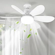 Ventilador de Teto(52*18,5 cm), Lâmpada Led com Ventilador de Controle 80w E27 100-240v, Ventilador de Teto com Controle Remoto, Ventilador Teto, Silencioso e Inteligente com Controle Remoto