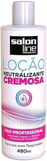 Salon Line, Loção Capilar Neutralizante Cremosa, Não Vegano - Para Cabelos Alisados ou Relaxados, 480 ml
