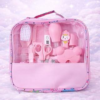 Kit Higiene Bebê 13 em 1 Completo com Termômetro Digital, Tesoura, Cortador de Unhas, Pente, Escova e Bolsa Organizadora – Livre de BPA – Cuidado Completo para Recém Nascido