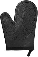 Luva Térmica Silicone p/Cozinha. Luva Silicone Proteção contra Utensílios Quentes. Luva Ambidestra, Use em Qualquer Mão (Preta)